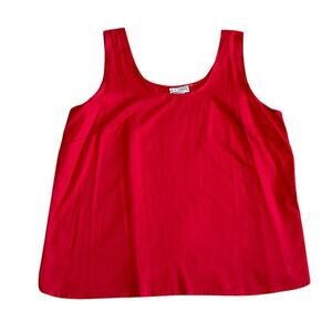 LA Dawn California Vintage 90s Women's 22 Red Cami Tank Top Blouse Rayon Blend